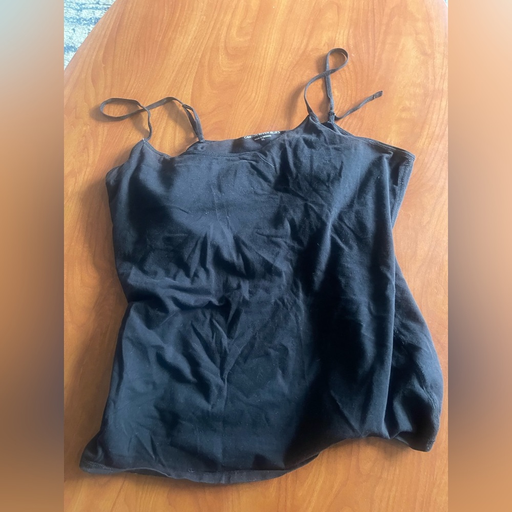 Canyon River Blues Black Spaghetti Strap Cami